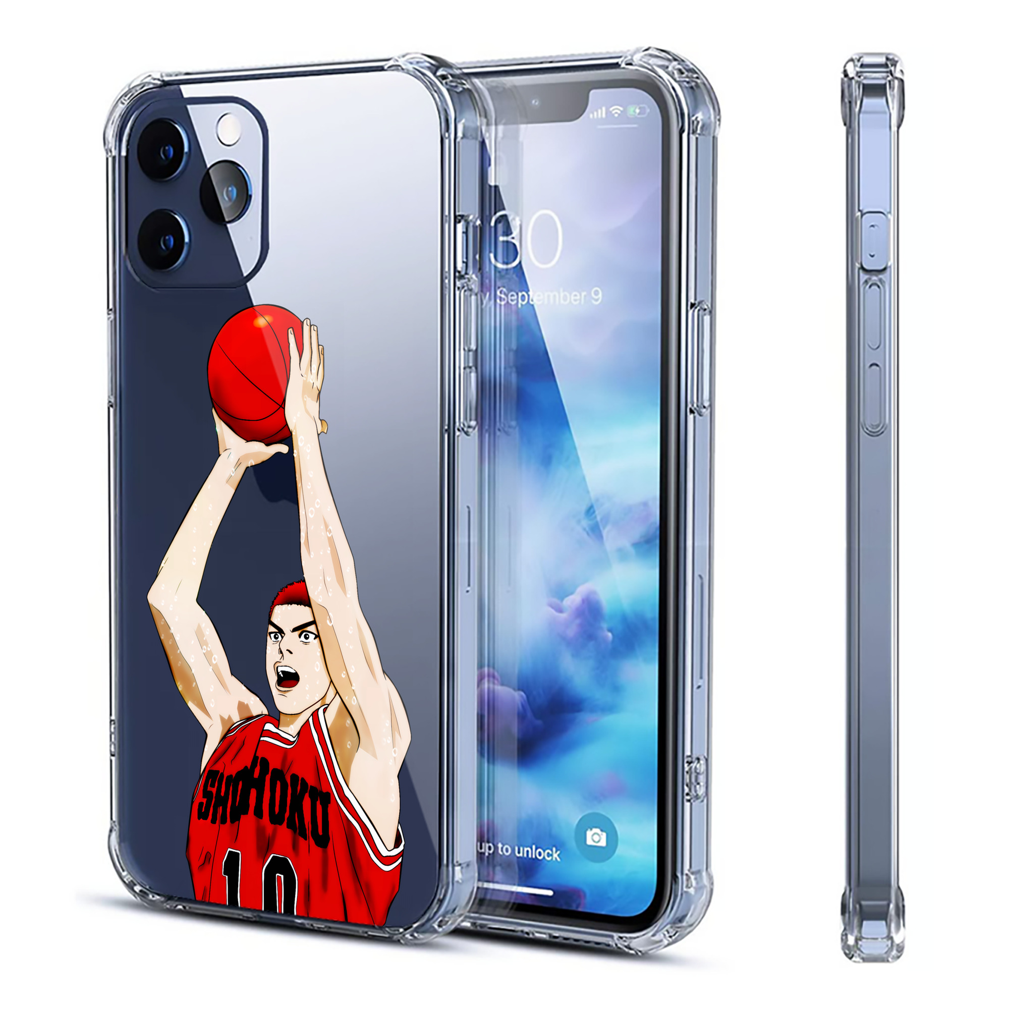 （画像用） SLAM DUNK／スラムダンク 【iPhone 12シリーズ対応】透明スマホケース（クリアソフトケース）